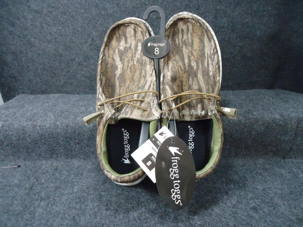 Frogg Toggs Java 2.0 Shoes Mens 8 Brown Mossy Oak Camo Slip On Lace Up Casual